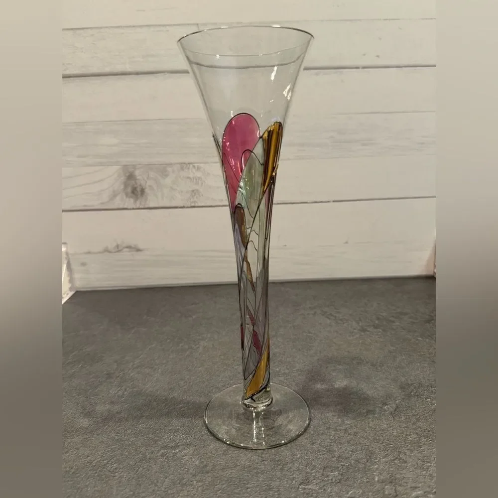 EUROGLASS Romanian Handmade - Mouth blowed Mosaic-Stained Glass Vase
